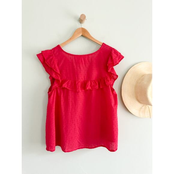 Emerson Fry | India Collection | Antoinette Top | Red Swiss Dots | Sz M - Picture 10 of 11